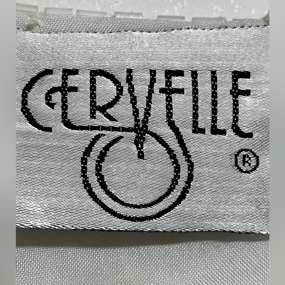 Vintage Cervelle White Beaded Floral Jacket – 100% Silk, Made in India, Small - Picture 7 of 13